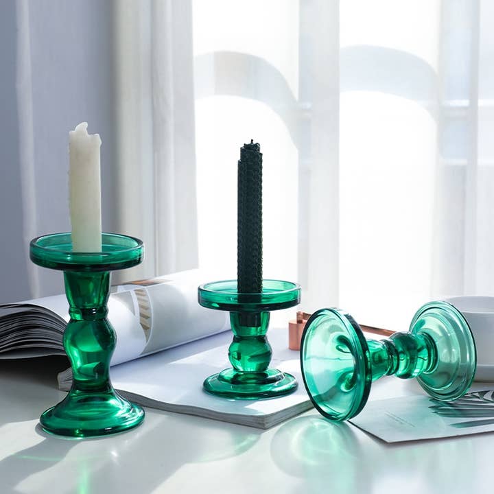 Candles Meta – Engroshandel Lyseholder – Glas romersk søjleform Retro lysestager