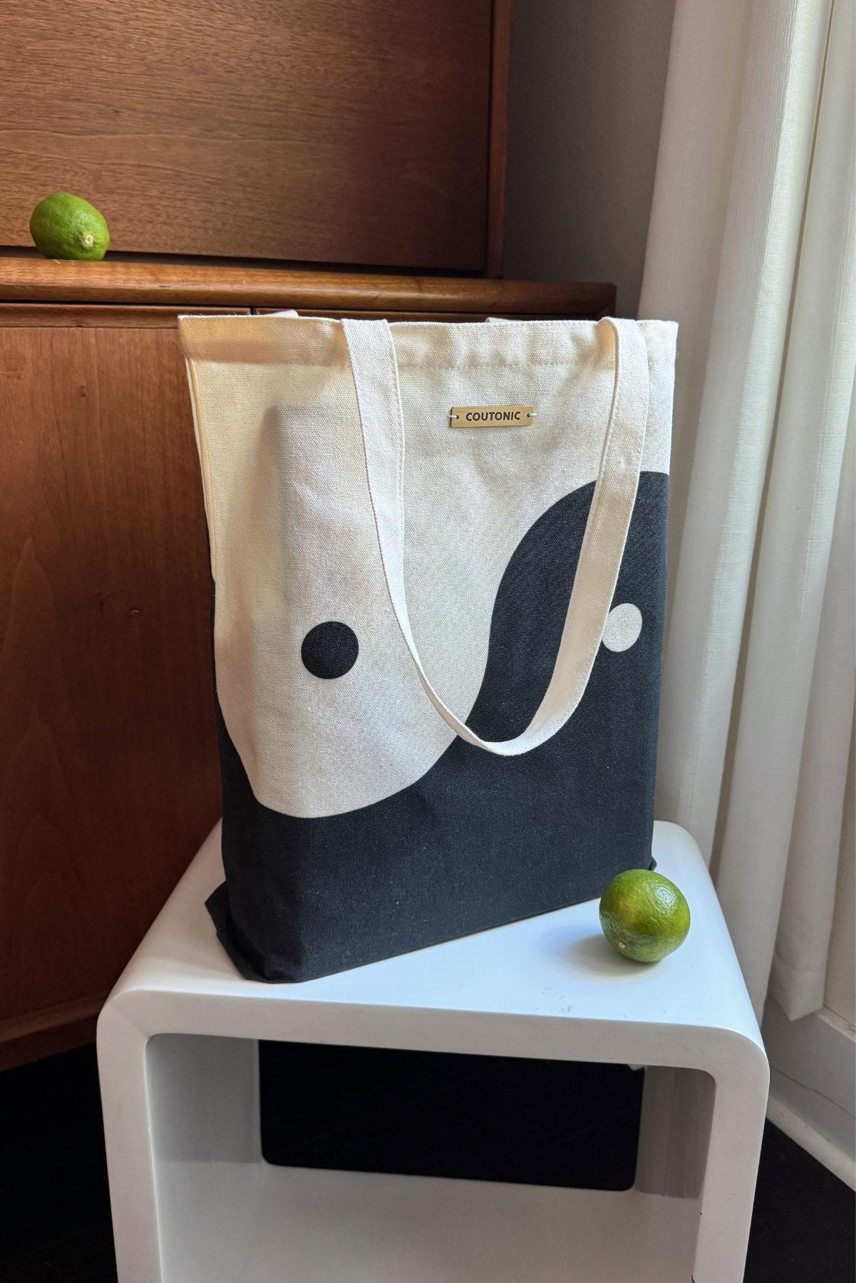 COUTONIC - Wholesale Tote Bag - Women's - Organic Cotton Black Sands Yin Yang Tote 2.06