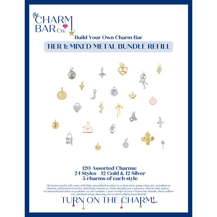 Mixed Metal Tier 1 - Refill for wholesale by The Charm Bar Company