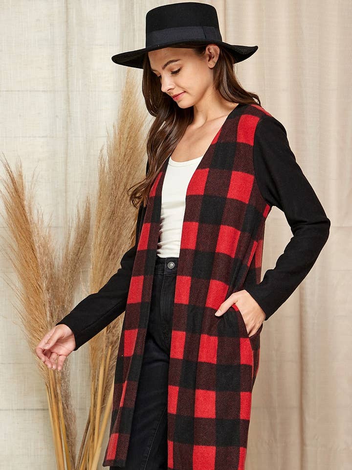 SG21021 - WOMEN MIXED ANIMAL DRAPED OPEN FRONT CARDIGAN for wholesale by Shopin LA