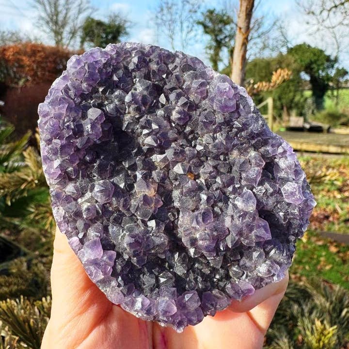 amethyst cluster 9cm soap dish as shown deep purple crystal for wholesale by Elf Kendal Hippies