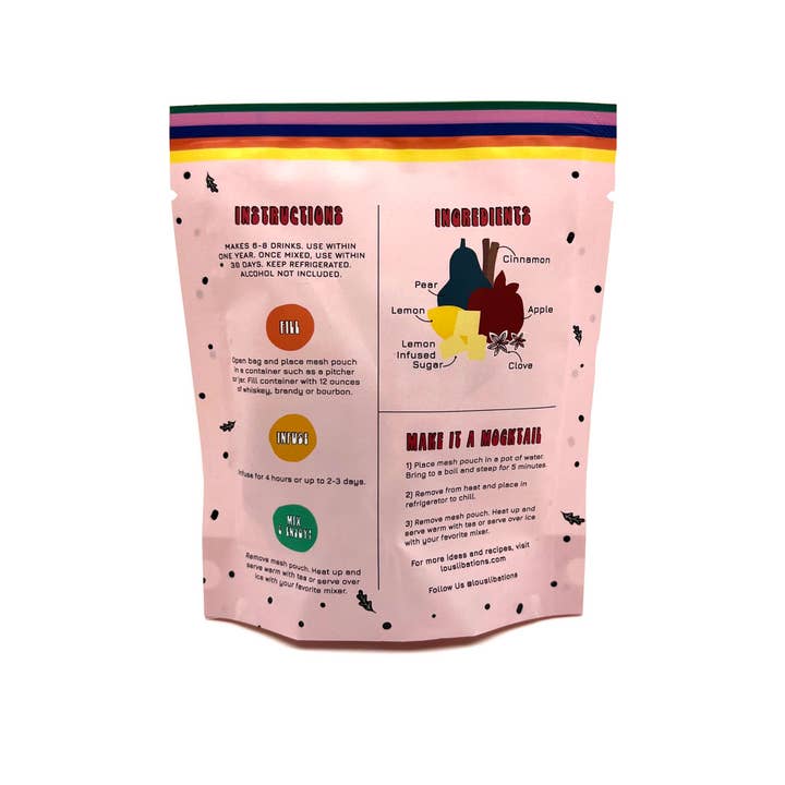 Lou's Libations - Wholesale Cocktail Mix/Syrup - Pouch Cocktail Kit Hottie Tottie | Lou's Libations Hot Toddy2