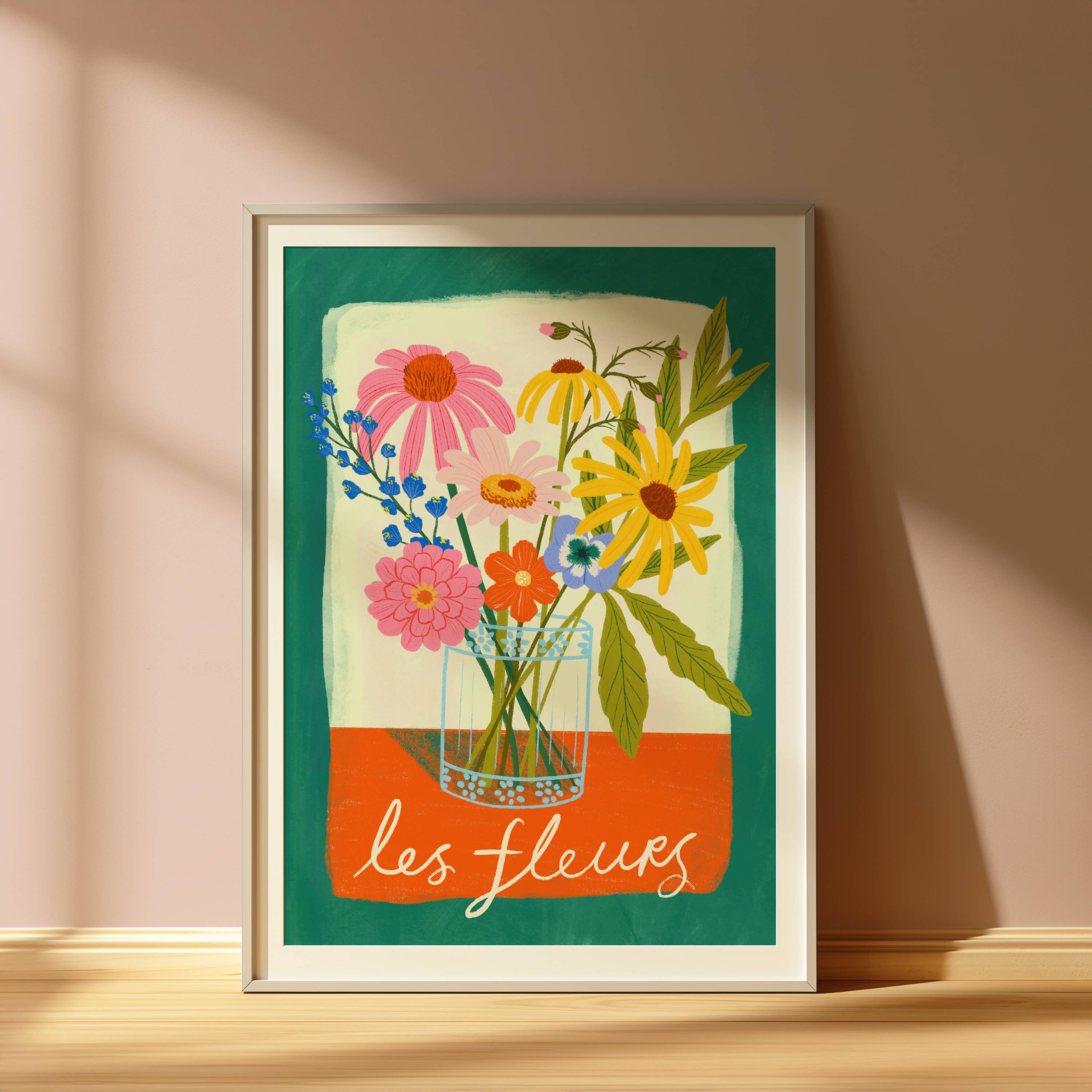 Kerrie Illustrates – wholesale Art print – Les Fleurs Art Print | Floral Antique Vintage Vase Maximalis1