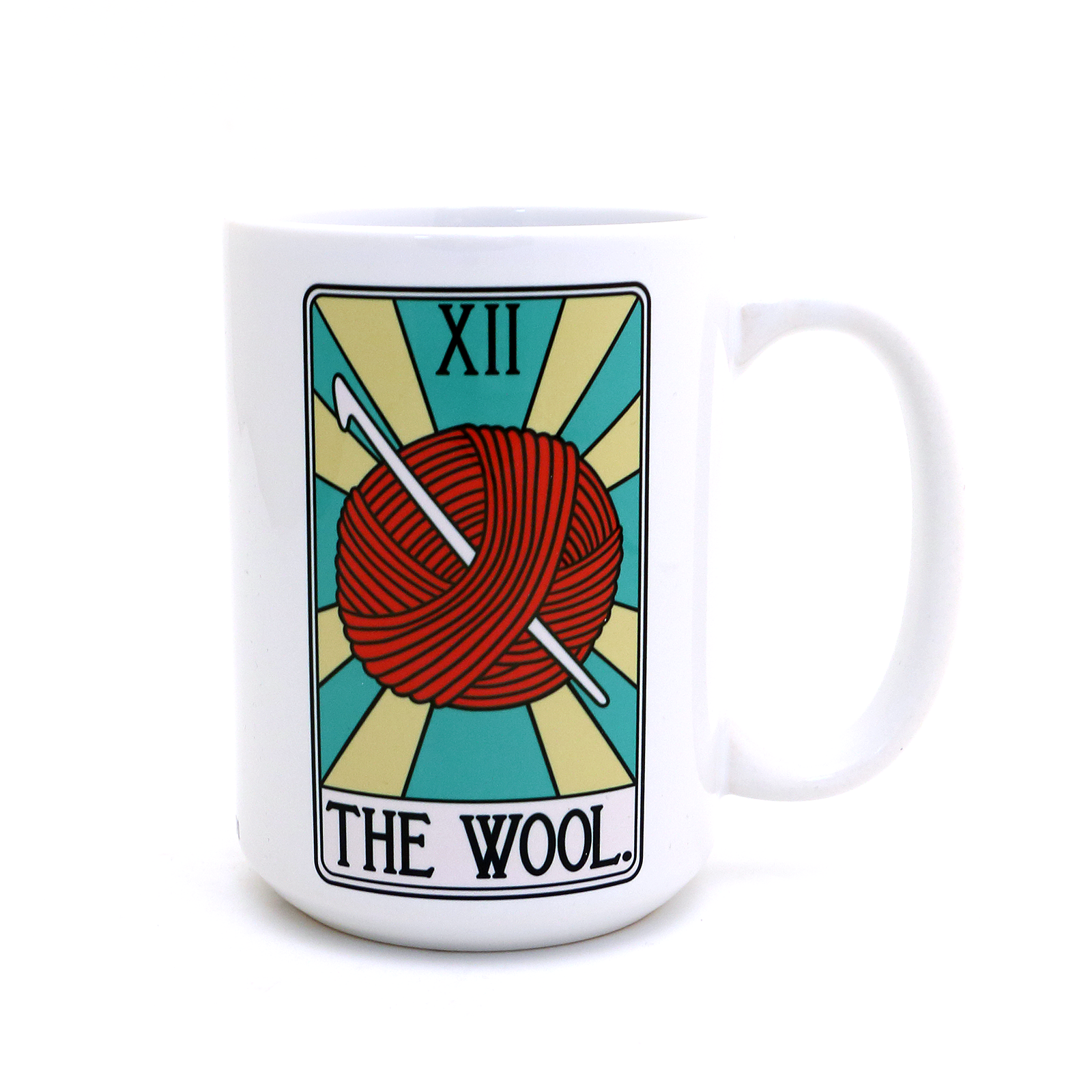 Lenny Mud - Wholesale Coffee mug - The Wool Tarot Card 15oz Crochet Mug0