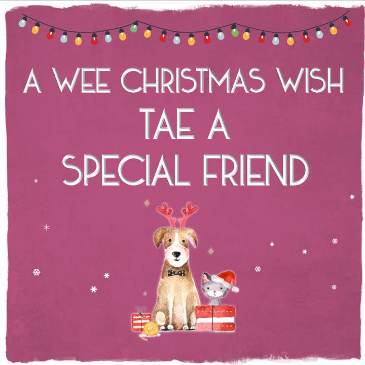 Christmas Special Friend - Scottish Card for wholesale by Spindrift Designs
