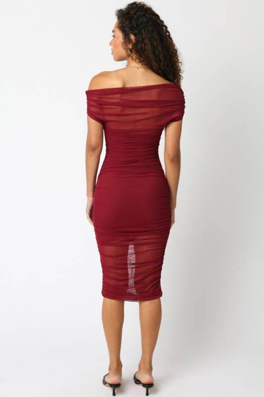 Olivaceous – Engroshandel Kjole - Dame – Miya Mesh Kjole7