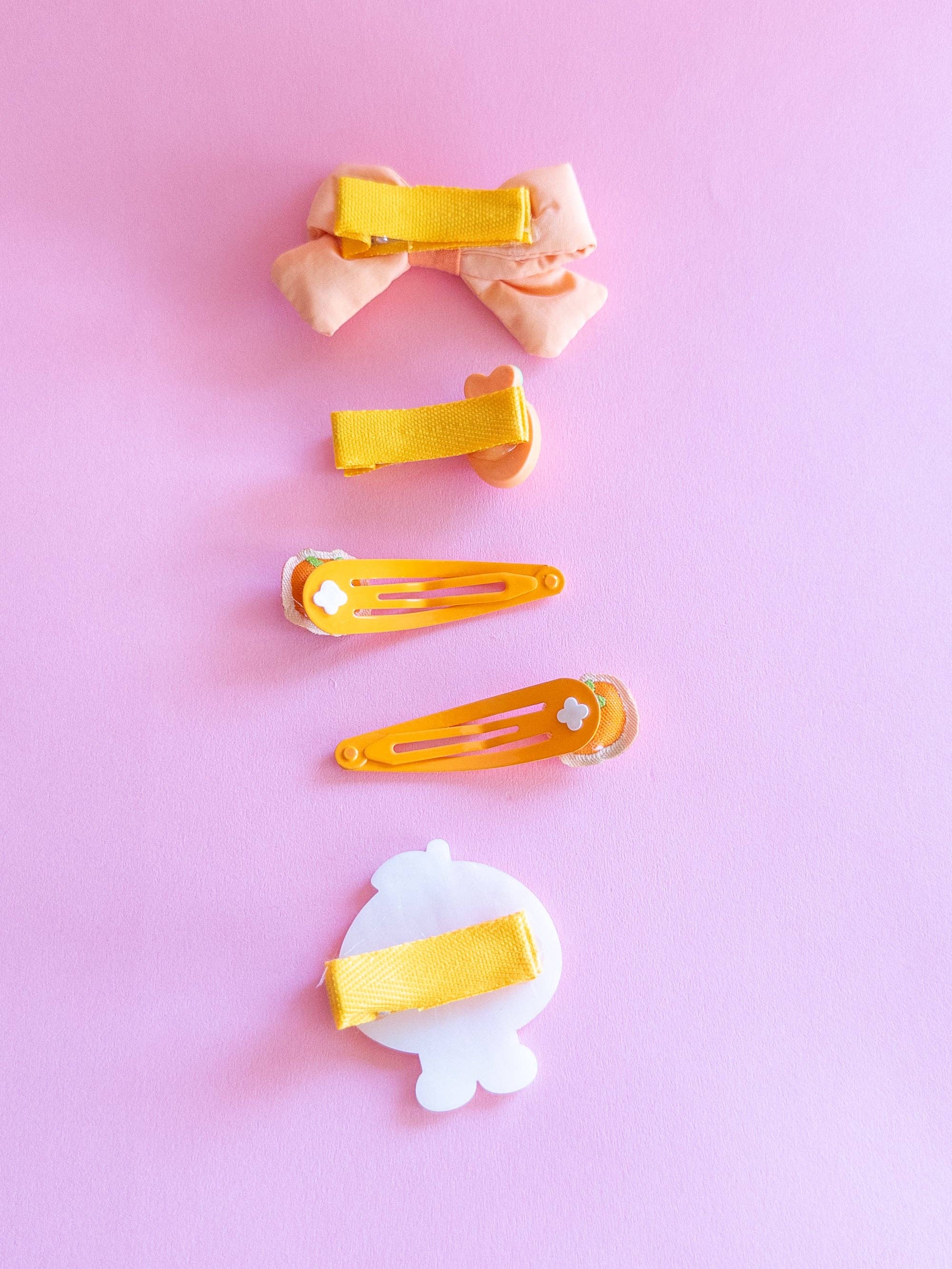 Eggy Cakes - Wholesale Hair Clip - Kids - Clementine Puffy Bow Set6