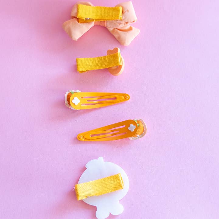 Eggy Cakes – Clips para cabelo - Criança por atacado – Conjunto Clementine com Laço Fofo6