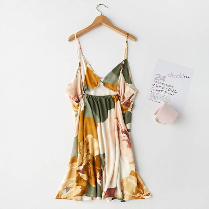 DrifWoo - Wholesale Dress - Women's - Women Floral Print Suspenders Halter Sleep Dress Gift Women
