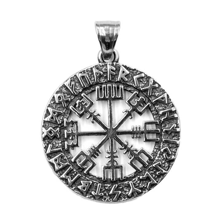 Edelstahlanhänger "Wikinger Kompass" für den Großhandel von Bodywings