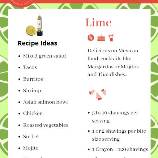 Food Crayon - Wholesale Crayons - Kids & Baby - Lime - Single Box (1 Food Crayon + 1 Sharpener)5