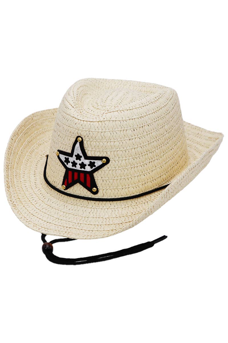 Cap Zone - Wholesale Cowboy Hat - Kids - Kids Western Star Paper Straw Cowboy Hat13