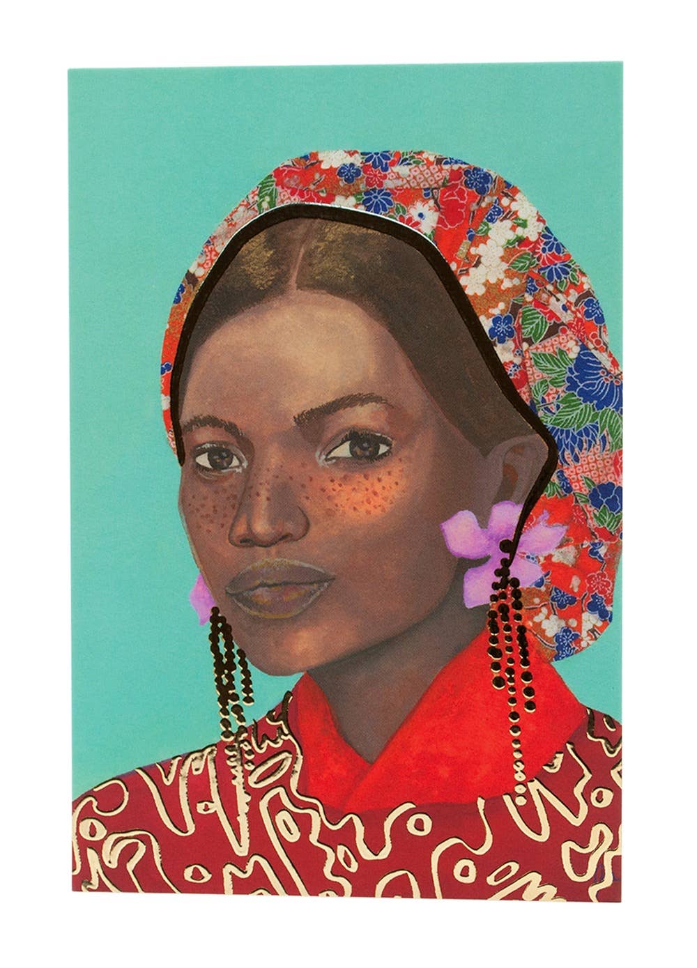 The Monarq - Wholesale Everyday Greeting Card - Gold Foil Art Card: Portrait 91