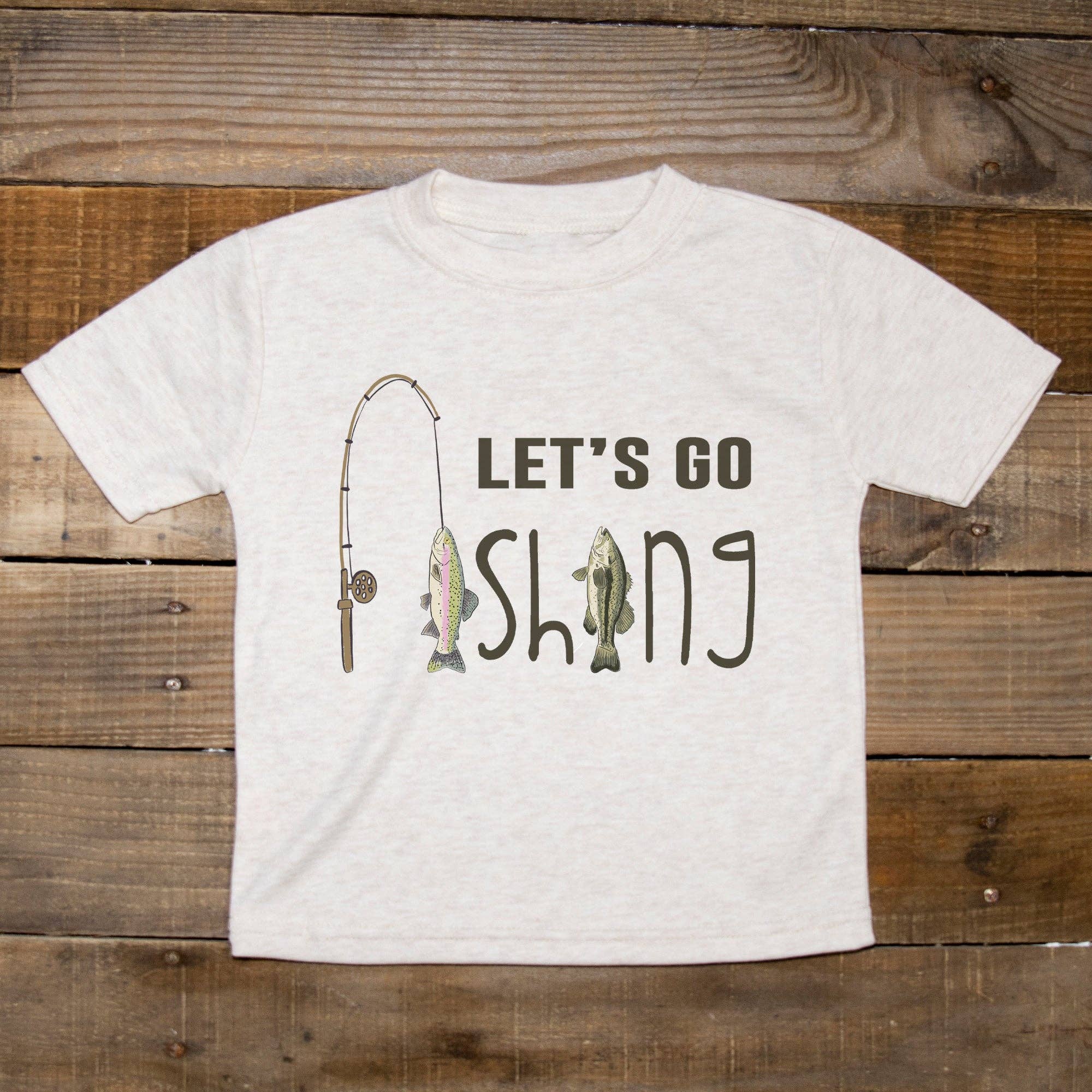 Barefoot Baby - Wholesale Screen Printed T-Shirt - Kids - "Let's go fishing" Lake Coastal Kids Youth Clothes Beach 3