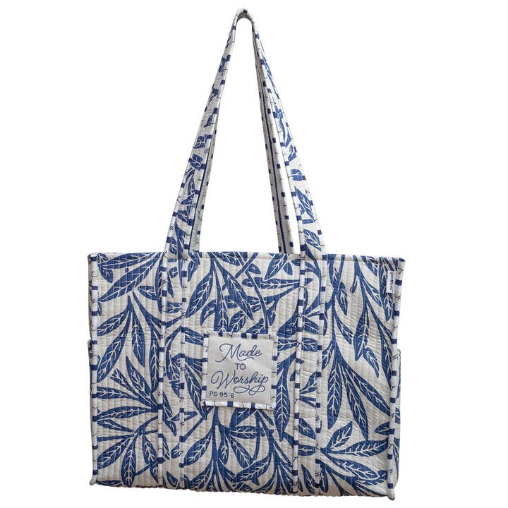 grace & truth Womens Tote Bag Midnight Leaves for wholesale by Kerusso