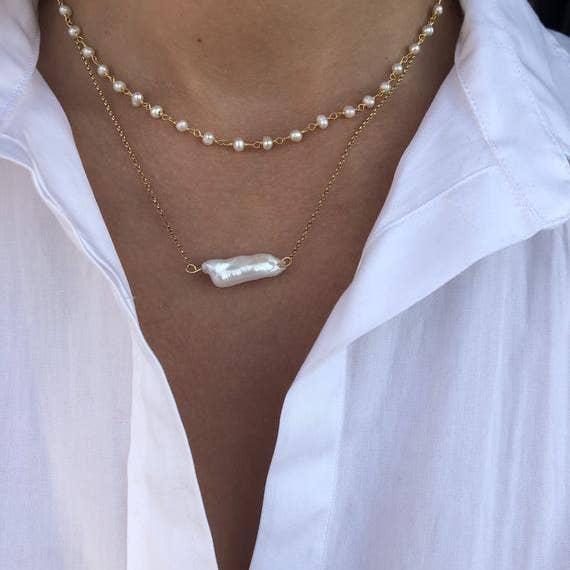 Christina Christi - Wholesale Pendant/Charm Necklace - Pearl Jewellery, Rosario Necklace, White Necklaces, Women2