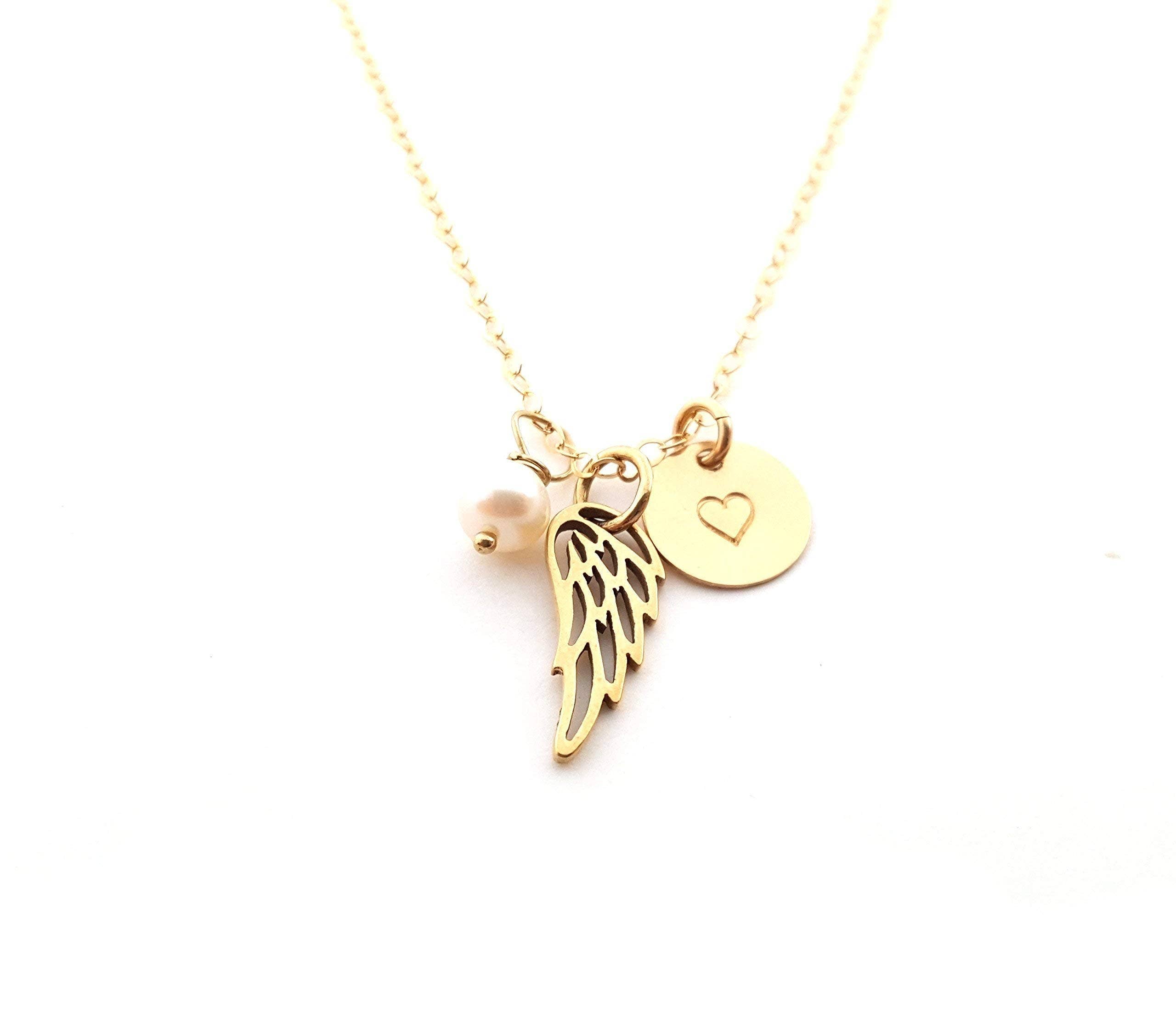 CY Design Studio - Wholesale Pendant/Charm Necklace - Dainty Angel Wing Necklace0