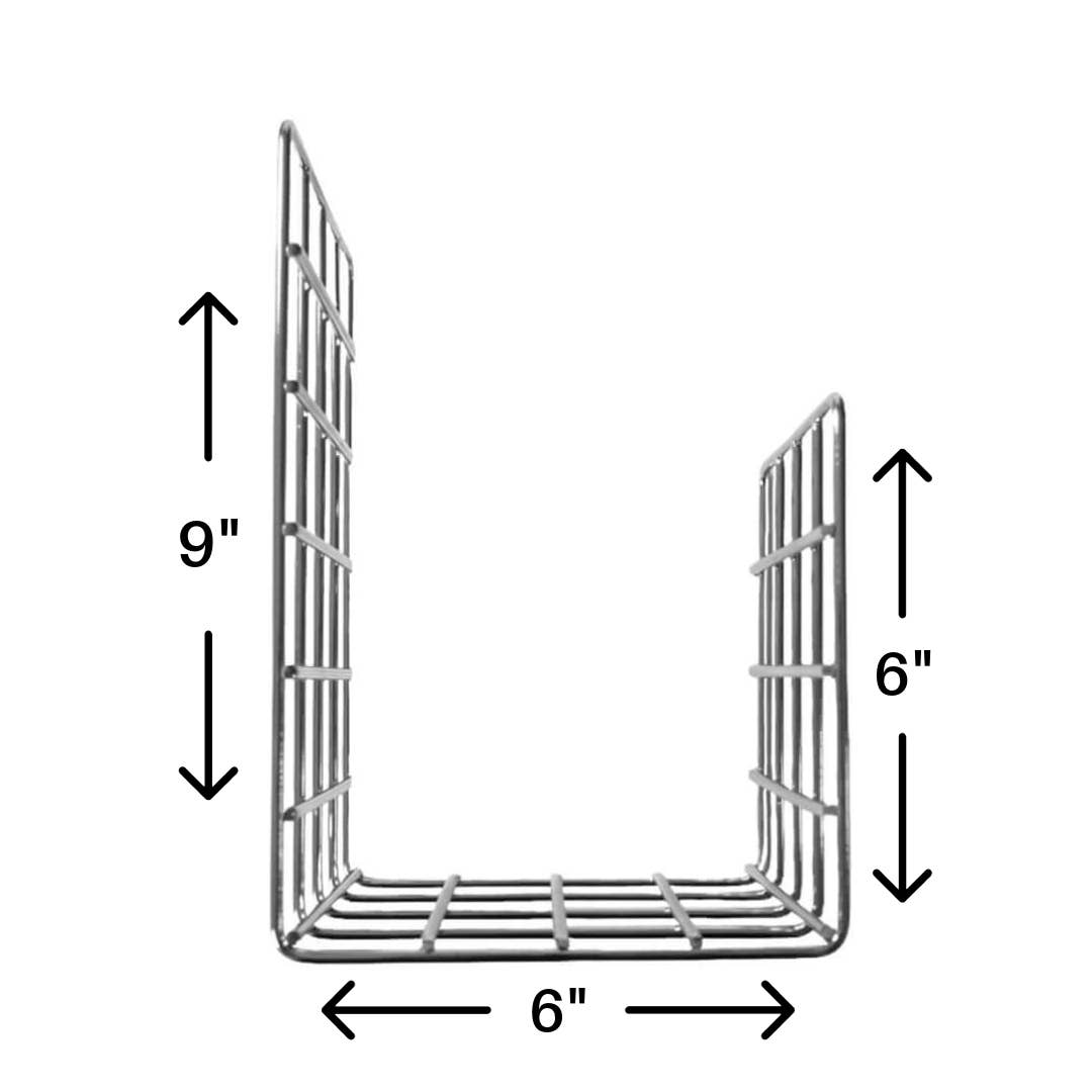 Olio - Wholesale Magazine Rack - Churvy Record & Book Storage Stand (Chrome Wire Rack)6