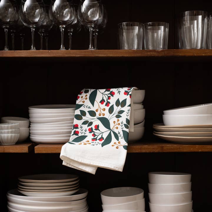 HAZELMADE® Tea Towels + Gifts - Wholesale Tea Towel - Winter Berry Tea Towel | Kitchen Decor | Holiday2