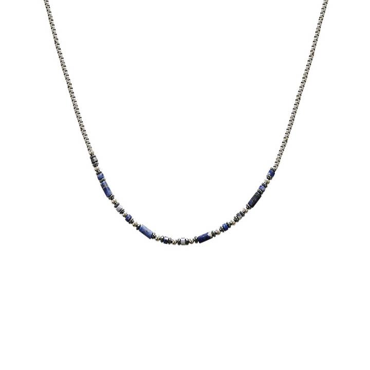 AMORINO SRL - Wholesale Beaded/Pearl Necklace - MEN'S NECKLACE WITH SPHERES AND STONES - KM24132A969/970/9714