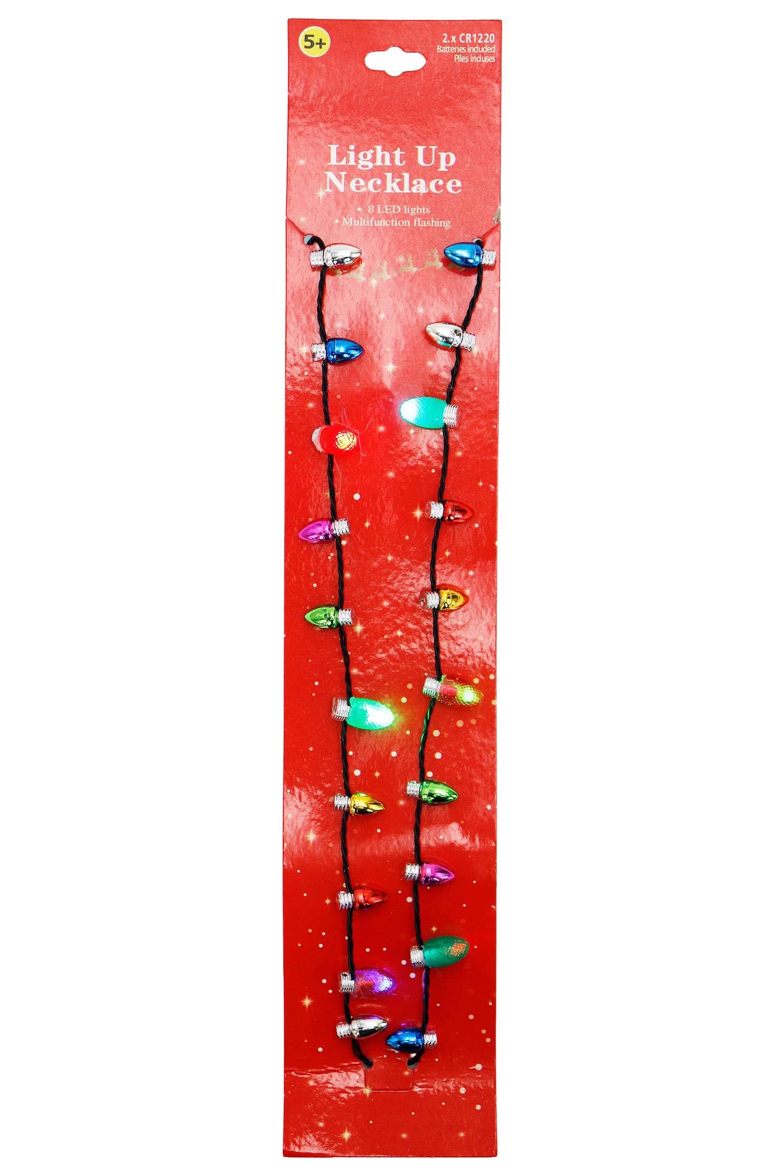 AS SHOWN Christmas Led Mini String Light Bulb Necklace - 33 Inch for wholesale on Faire3