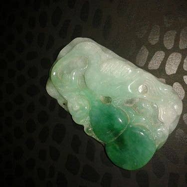 Jane A Gordon: Jewelry Art Gifts Inspiration - Wholesale Individual Charm/Pendant - Jade pendant. Carved flower and shapes called Huisi in shades of green3