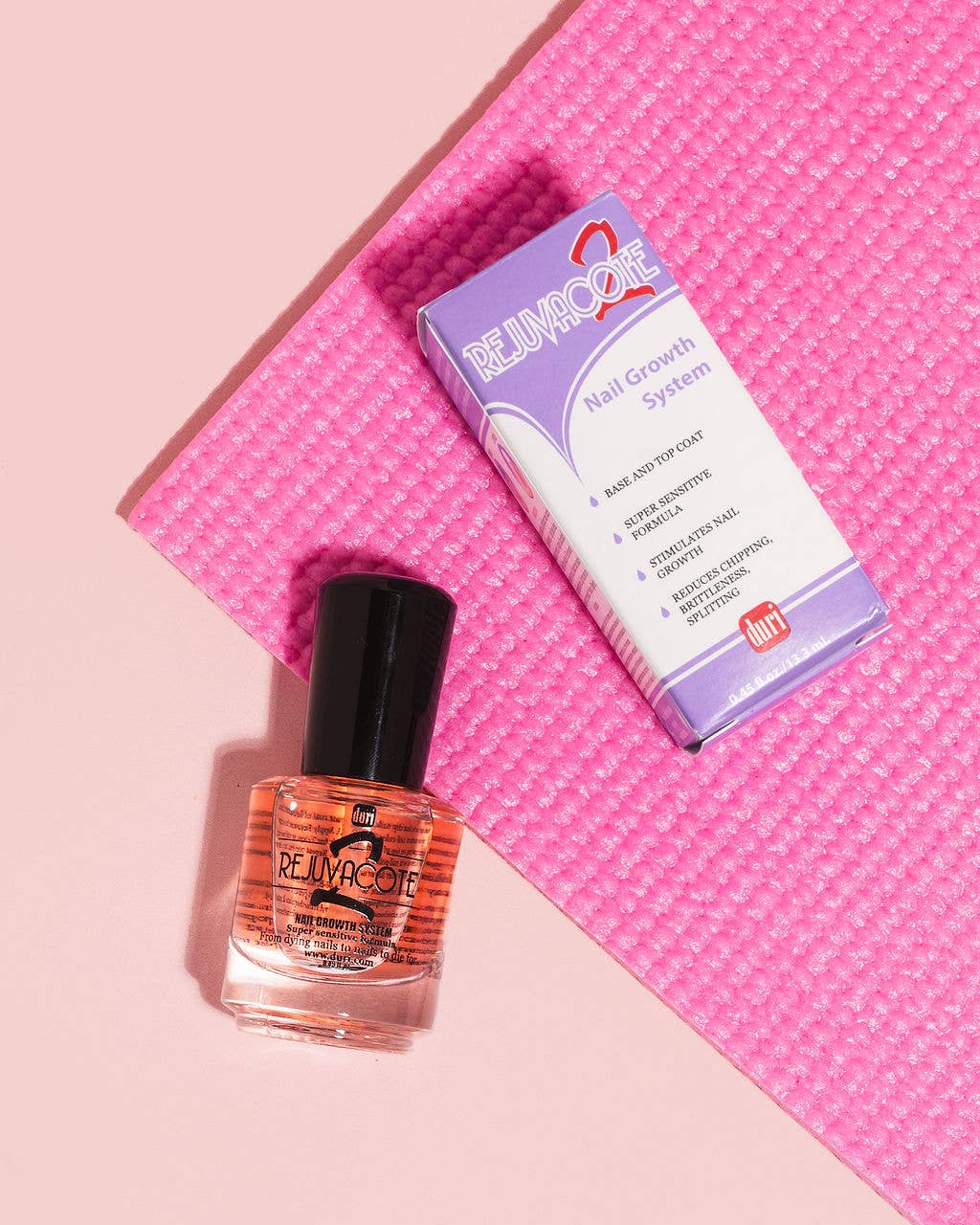 Duri Cosmetics - Vente Vernis à ongles durcisseur - Système de croissance des ongles Rejuvacote 2, formule super sensible, couche de base et couche de finition0