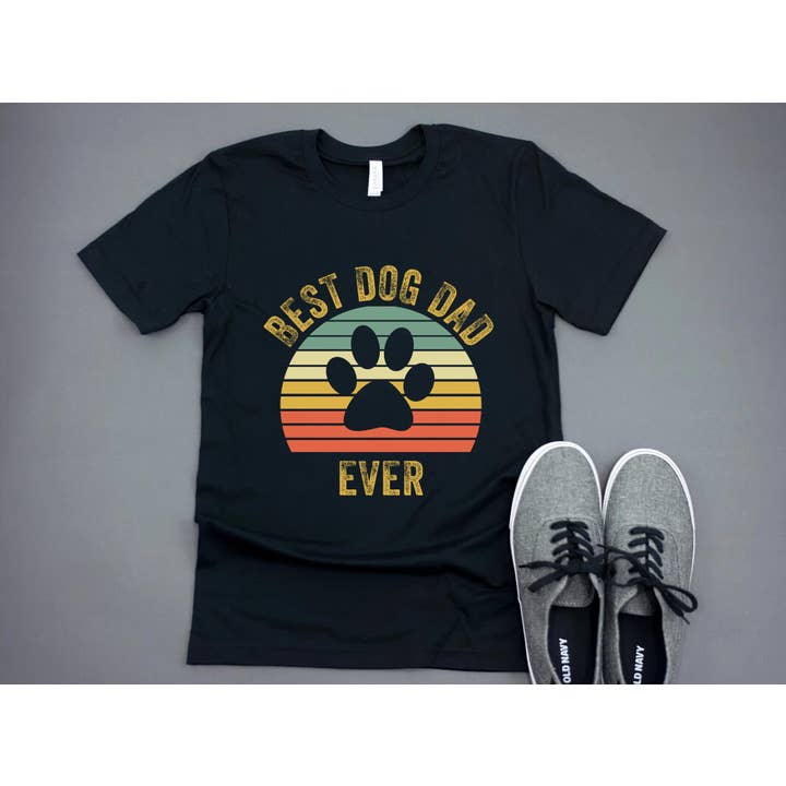 Black Best Dog Dad Ever Shirt, Dog Dad Gifts, Dog Lover Shirt for wholesale on Faire1