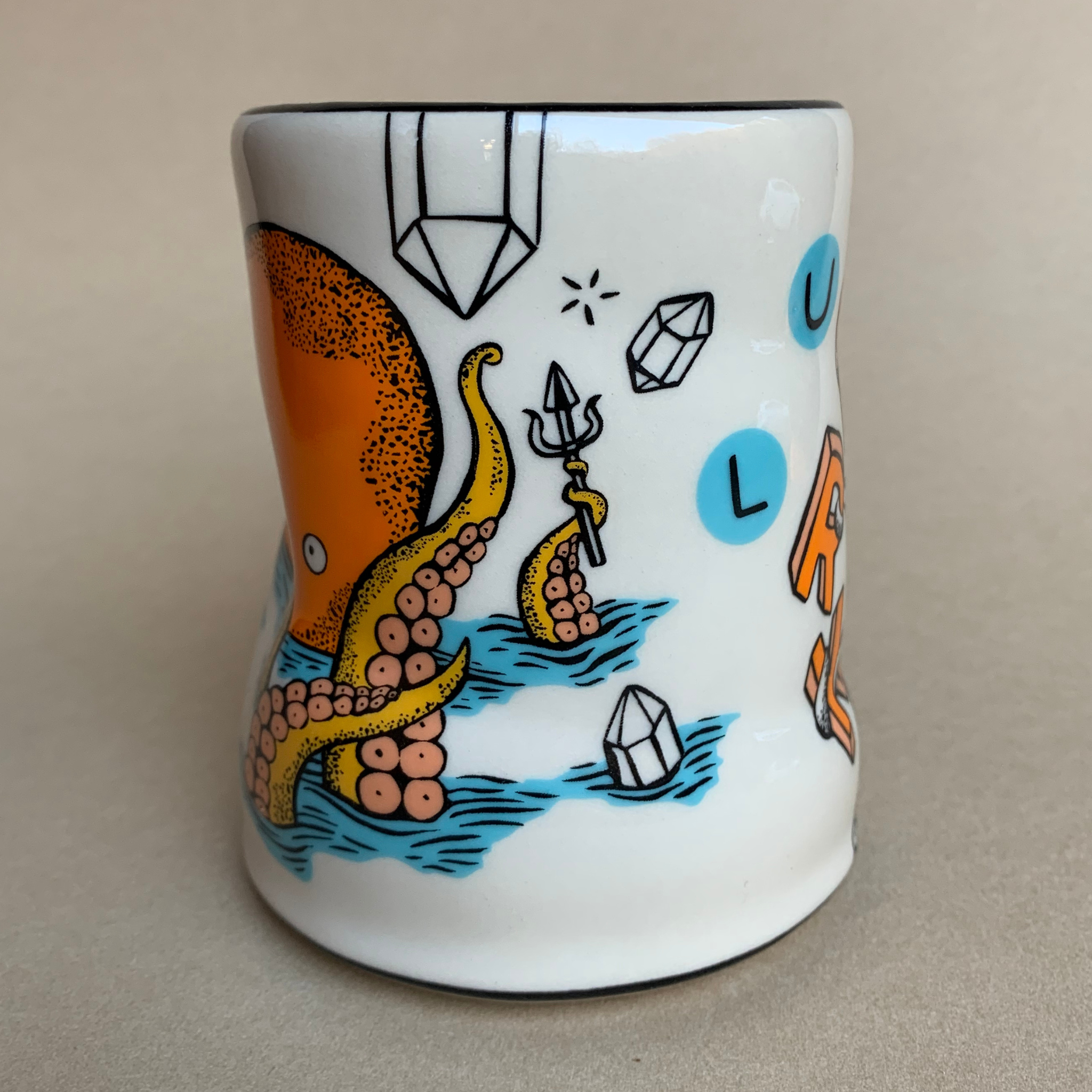 The Bowl Maker - Wholesale Coffee Mug - Lucky Kraken Cup - XLarge Ceramic Mug2