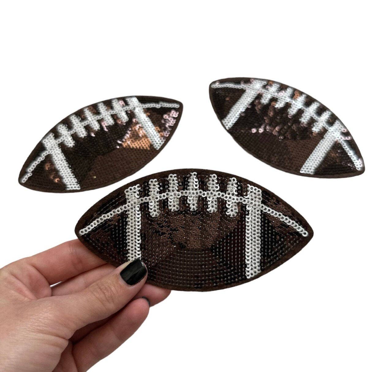 Rosie Posie Patches - Vendita all'ingrosso Toppe - Toppa termoadesiva con paillettes a forma di pallone da calcio 5"2