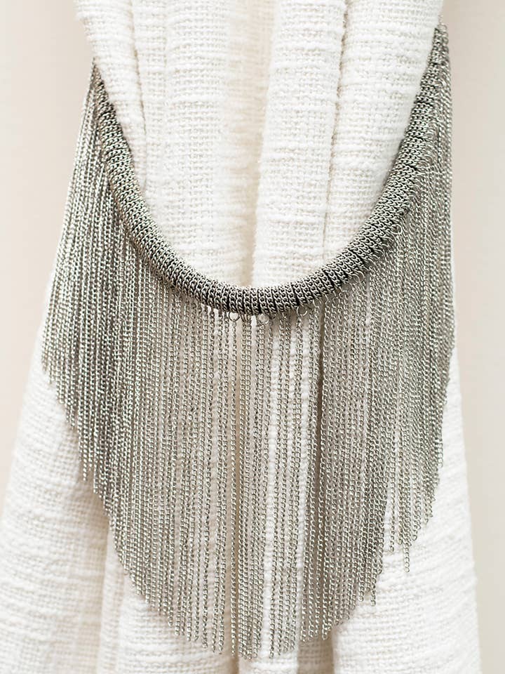 Tiragem Stassi-Prata Trapery Tieback por atacado de Emdee International