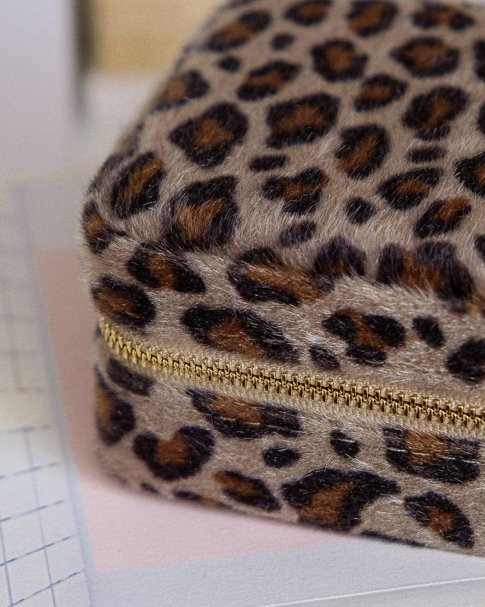Corinne leopard travel jewelry box for wholesale on Faire5