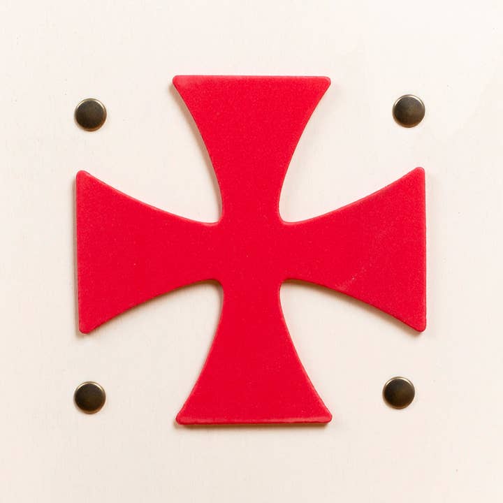 KALID MEDIEVAL - Venta al por mayor Disfraz - Niños - ESCUDO HISTORIK L BLANCO CON CRUZ TEMPLARIA - ST598