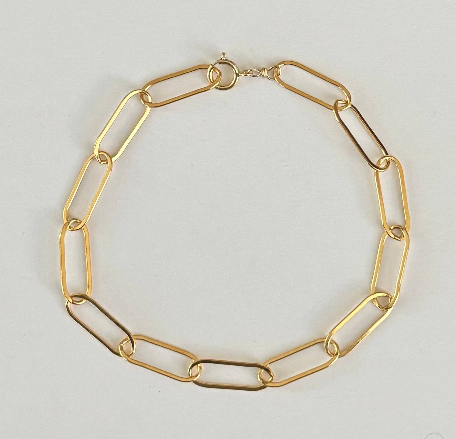 Judy Brandon Jewelry - Wholesale Link & Chain Bracelet - Large paperclip 14kt gold fill bracelet