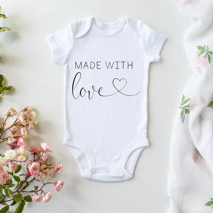 Made with Love Onesie for wholesale by Timber Tinkers
