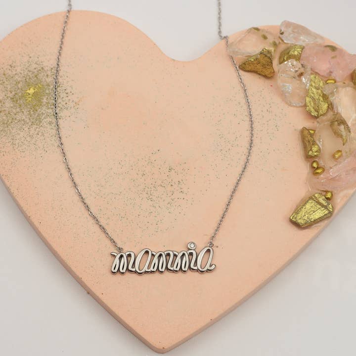 Daemon srls - Wholesale Pendant/Charm Necklace - Collana Con scritta MAMMA in Acciaio Inossidabile