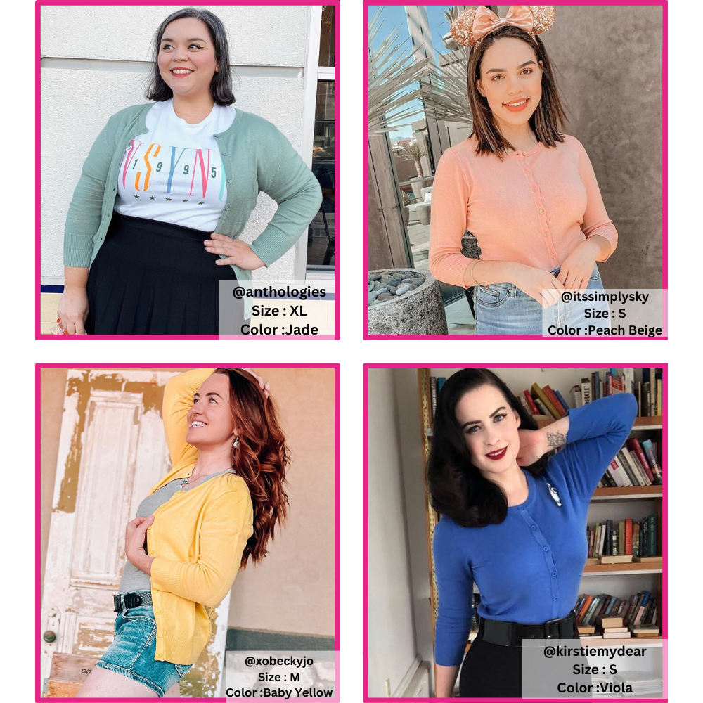 Mak - Wholesale Cardigan - Women's - 3/4 Sleeve Crewneck Plus Size Knit Cardigan Sweater CO079PL94