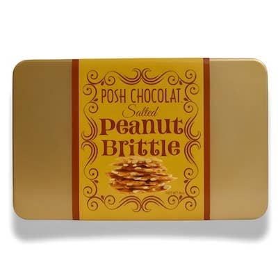 Salted Caramel Peanut Brittle for wholesale by Posh Chocolat
