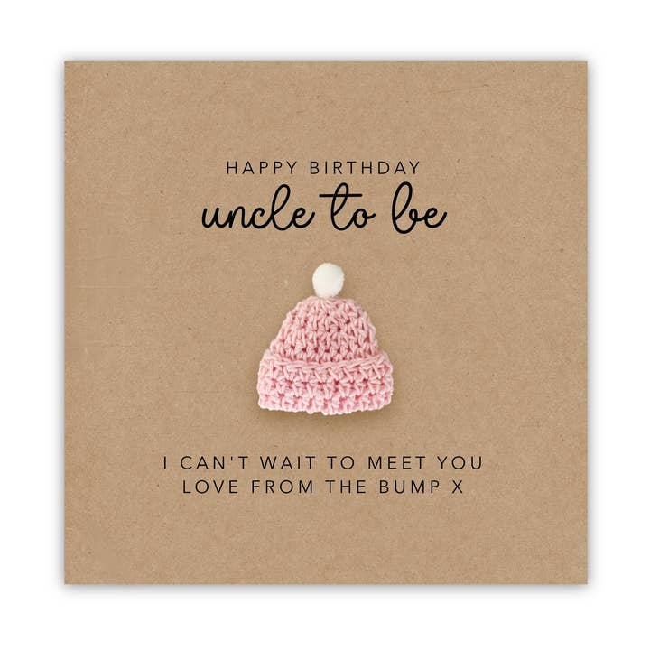 Happy Birthday Uncle to be Card from Bump, Uncle to be, Happ for wholesale by Fifi's Handcrafted