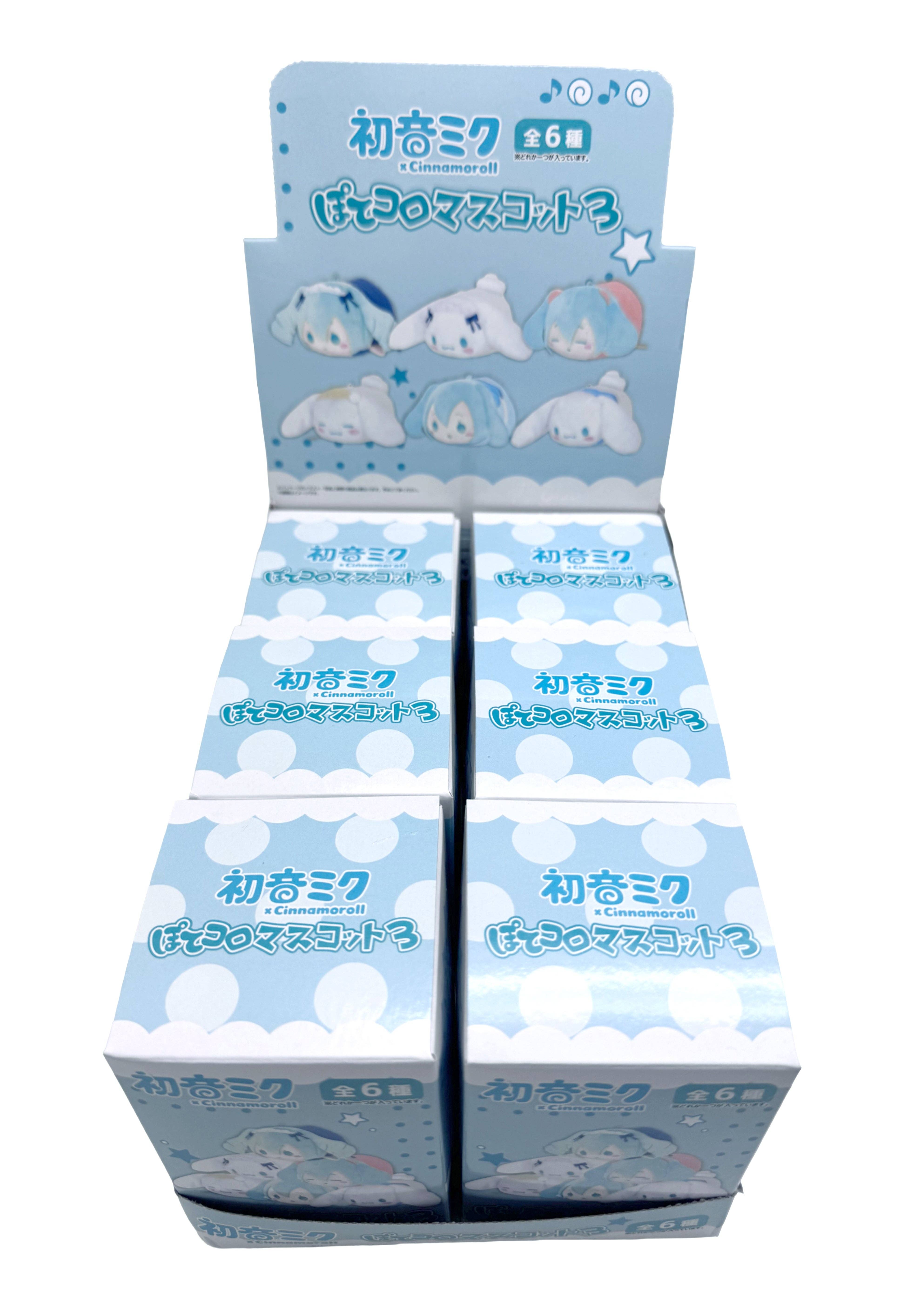 LASR - Wholesale Stuffed/Plush Toy - Kids & Baby - Sanrio Cinnamoroll x Hatsune Miku Potekoro V3 Plush Mascot - 6PC Blind Box1