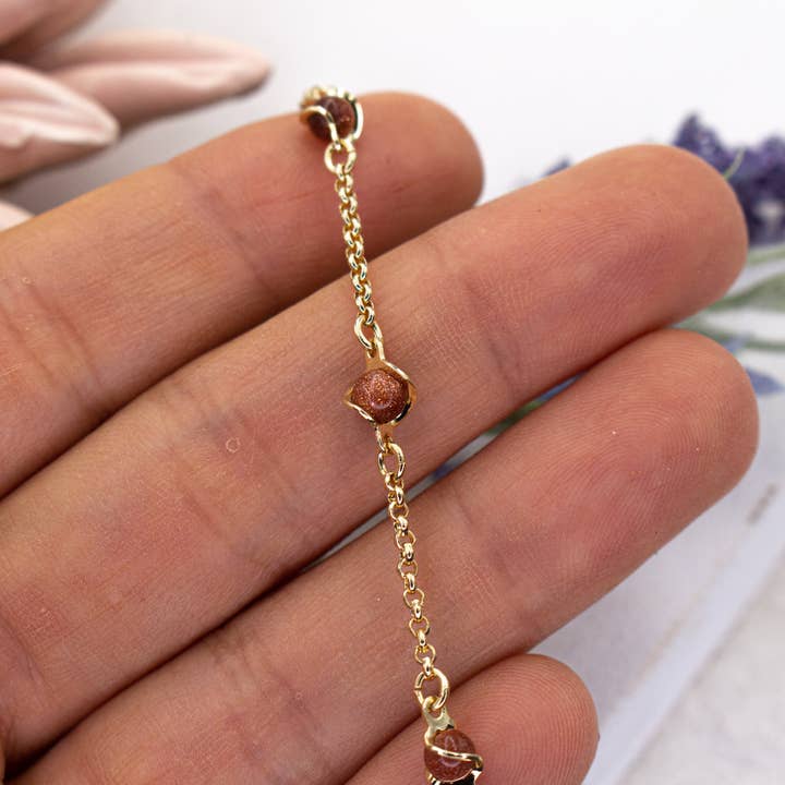 Venturina Stone Necklace Bracelet Anklet Set for wholesale by Cherie by Cherie