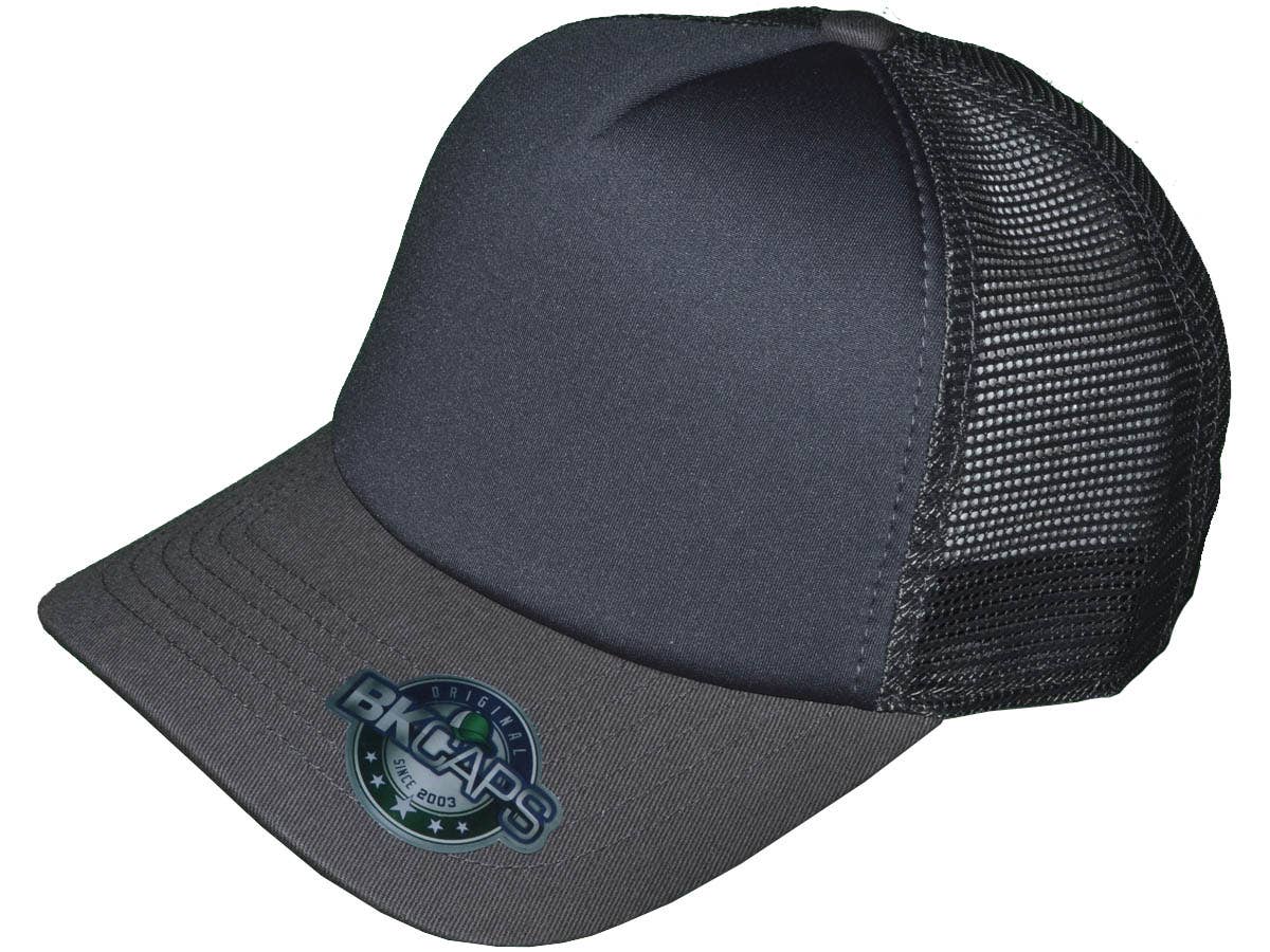 Wholesale Blank 5 Panel Cotton Foam Trucker Hats - BKP