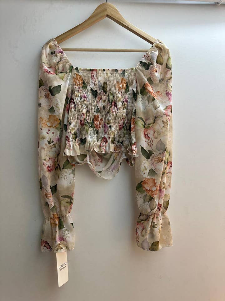 LORIANE - Wholesale Blouse - Women's - 6450F long sleeve printed blouse one size4