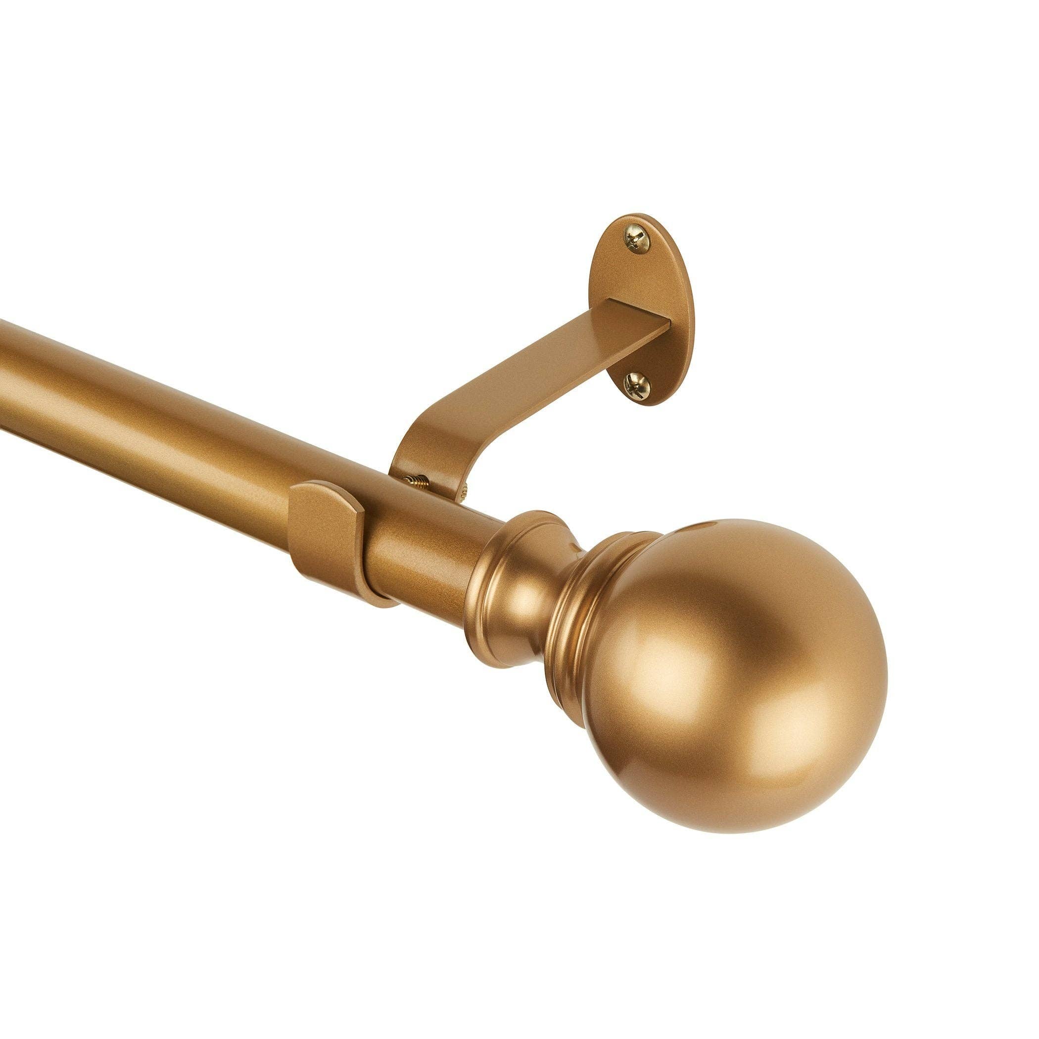 Threadmade Home - Wholesale Curtain Rod - Cordelia 1" Window Drapery Single Curtain Rod with Globe Ball Finial9
