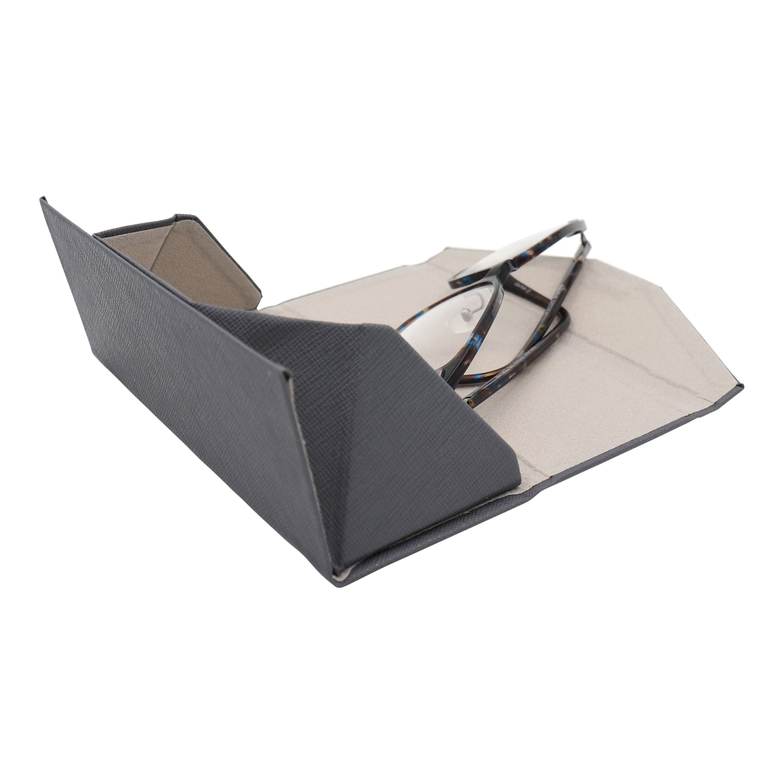 Real Sic - Wholesale Eyewear Cases & Holders - Unisex - Hardshell Eco Leather Solid Color Folding Glasses Case9