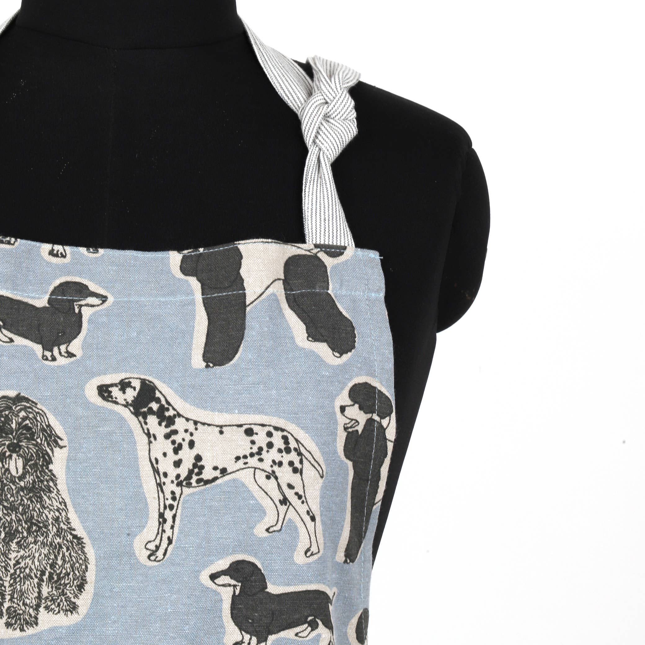 Raine & Humble - Wholesale Apron - Apron Dog Print Standard Tie style-Blue Haze1