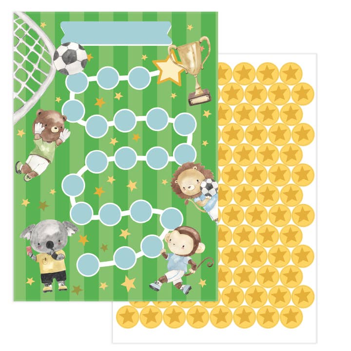 10 reward boards for children - soccer motif for wholesale by Mal Mich Bunt