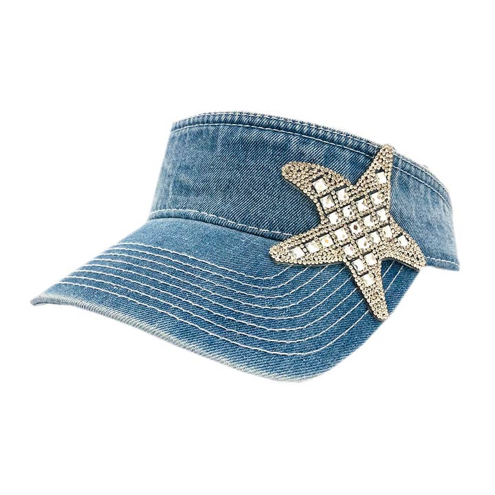 The Alabama Girl - Wholesale Visor - Women's - Crystallized Starfish Visor