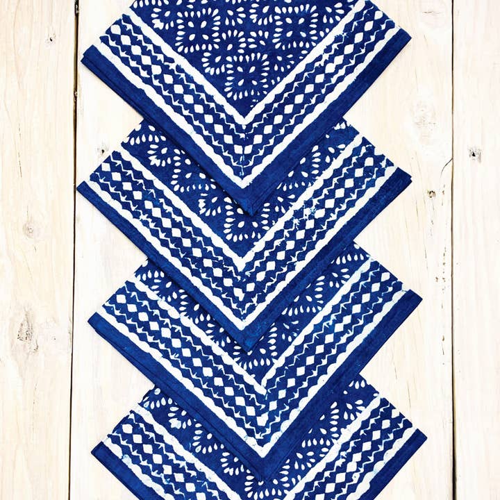 Sevya Handmade - Wholesale Dinner & Cloth Napkin - Indigo Napkin Set