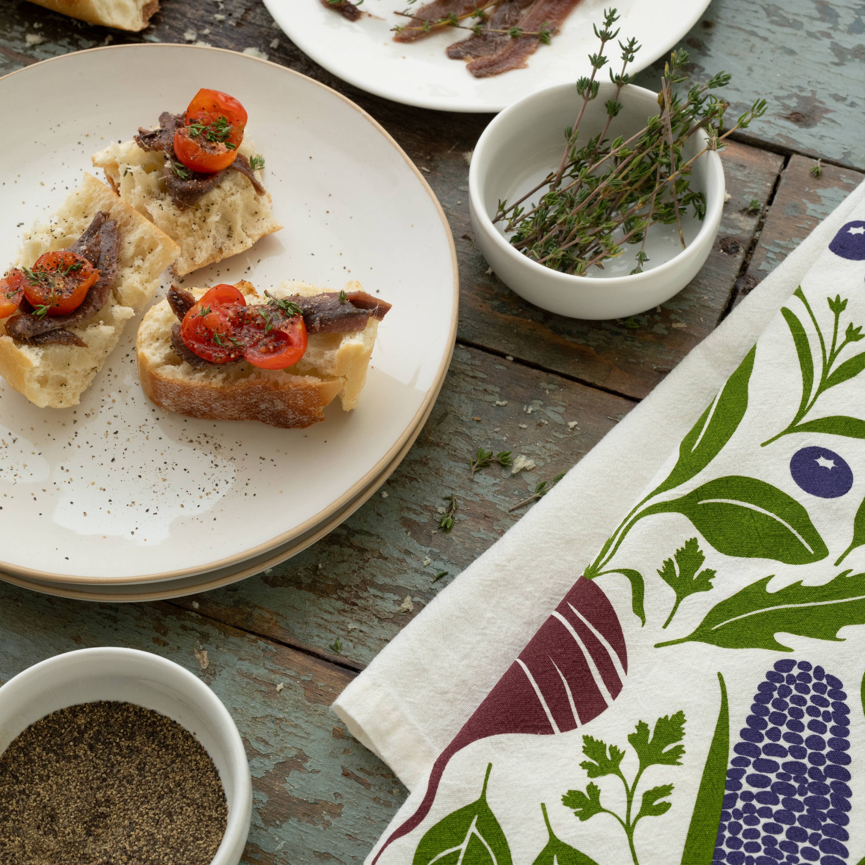 HAZELMADE® Tea Towels + Gifts - Wholesale Tea Towel - Purple Farmers Market Tea Towel | Kitchen Decor3